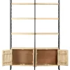 Bibliothèque à 4 niveaux 124x30x180 cm Bois de manguier massif vidaXL