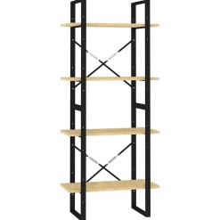 Bibliothèque à 4 niveaux 60x30x140 cm Bois de pin massif vidaXL