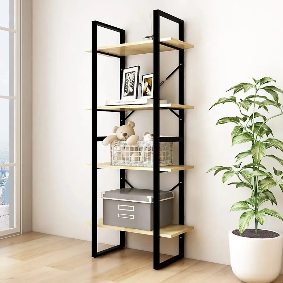 Bibliothèque à 4 niveaux 60x30x140 cm Bois de pin massif vidaXL