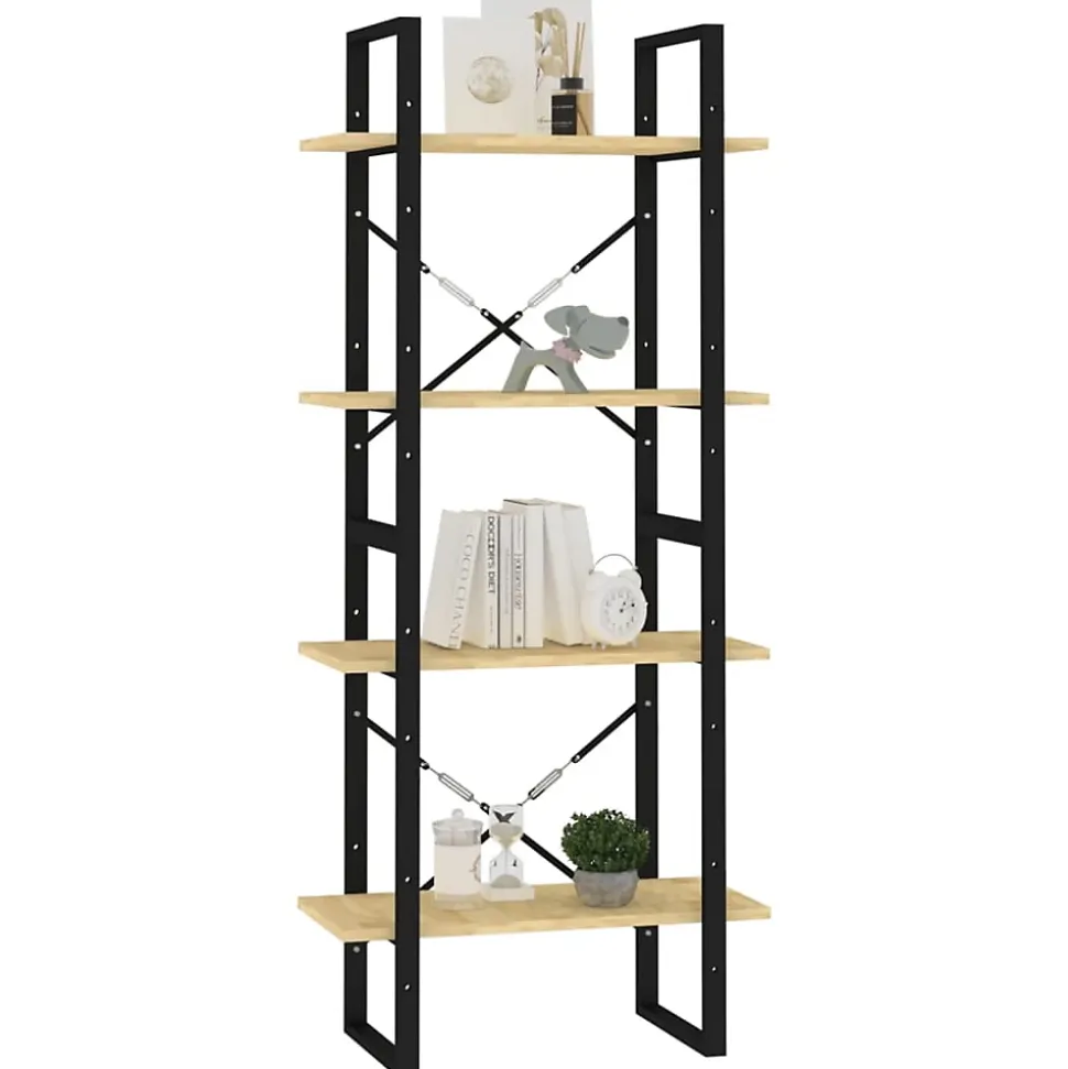 Bibliothèque à 4 niveaux 60x30x140 cm Bois de pin massif vidaXL