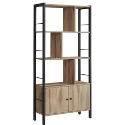 Bibliothèque 6 cases et 2 portes - L74 cm