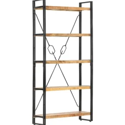 Bibliothèque 5 niveaux 90x30x180 cm Bois solide de manguier vidaXL