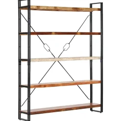Bibliothèque 5 niveaux 140x30x180cm Bois solide de récupération vidaXL