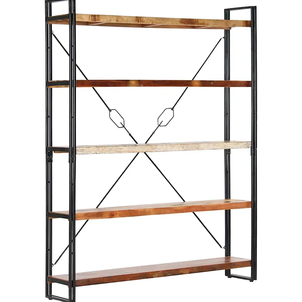 Bibliothèque 5 niveaux 140x30x180cm Bois solide de récupération vidaXL