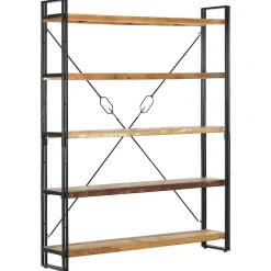 Bibliothèque 5 niveaux 140x30x180cm Bois solide de récupération vidaXL