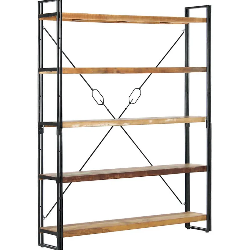 Bibliothèque 5 niveaux 140x30x180cm Bois solide de récupération vidaXL