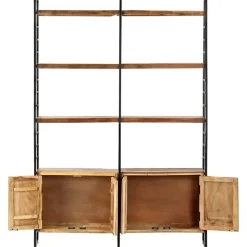 Bibliothèque 4 niveaux 124x30x180cm Bois solide de récupération vidaXL