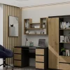 Bibliothèque à suspendre - Etagère murale - 100x60x16 cm - Rangement mural salon-LULU