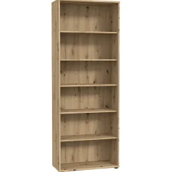 Bibliothèque - Étagère H. 198 x L. 74 cm décor chêne artisan - MARIA