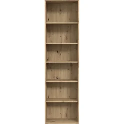 Bibliothèque - Étagère H. 198 x L. 54 cm décor chêne artisan - MARIA