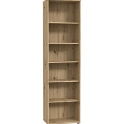 Bibliothèque - Étagère H. 198 x L. 54 cm décor chêne artisan - MARIA