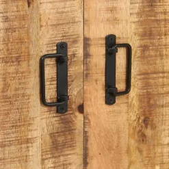 Bibliothèque - VIDAXL - 80x30x180 cm - Bois de manguier brut - 3 étagères - Style industriel