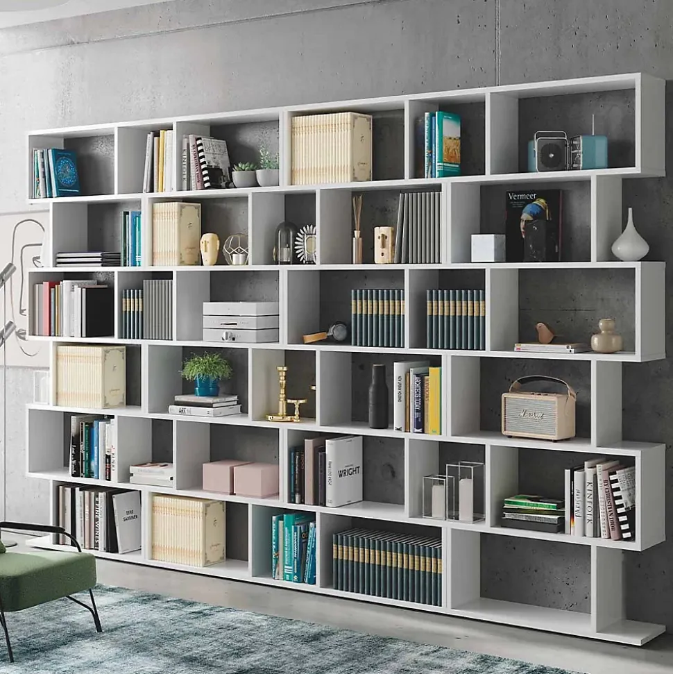 Bibliothèque avec 6 niveaux H192 cm - Athena