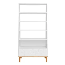Bibliothèque Bellamy Toteme Cube Blanc et bois