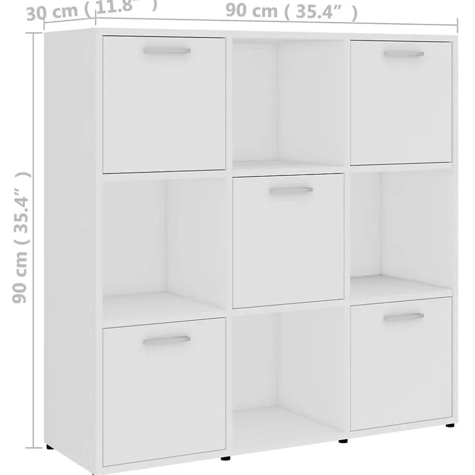 Bibliothèque Blanc 90x30x90 cm vidaXL