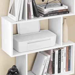 Bibliothèque blanche à 6 niveaux - L70 x H190,5 cm