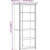 Bibliothèque BODO blanc 82x40x173 cm bois pin massif 5 niveaux vidaXL