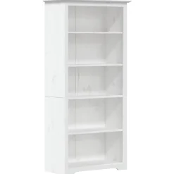 Bibliothèque BODO blanc 82x40x173 cm bois pin massif 5 niveaux vidaXL