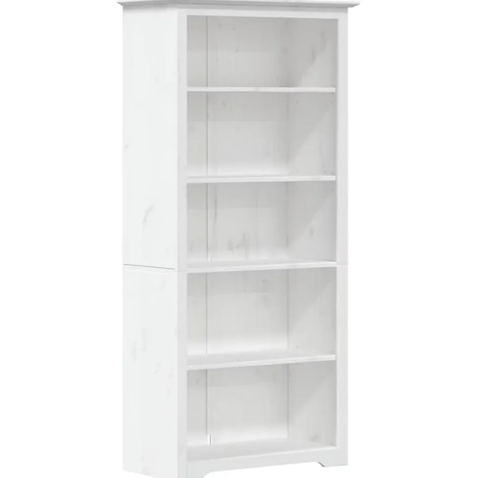 Bibliothèque BODO blanc 82x40x173 cm bois pin massif 5 niveaux vidaXL