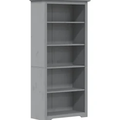 Bibliothèque BODO gris 82x40x173 cm bois pin massif 5 niveaux vidaXL