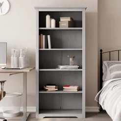 Bibliothèque BODO gris 82x40x173 cm bois pin massif 5 niveaux vidaXL