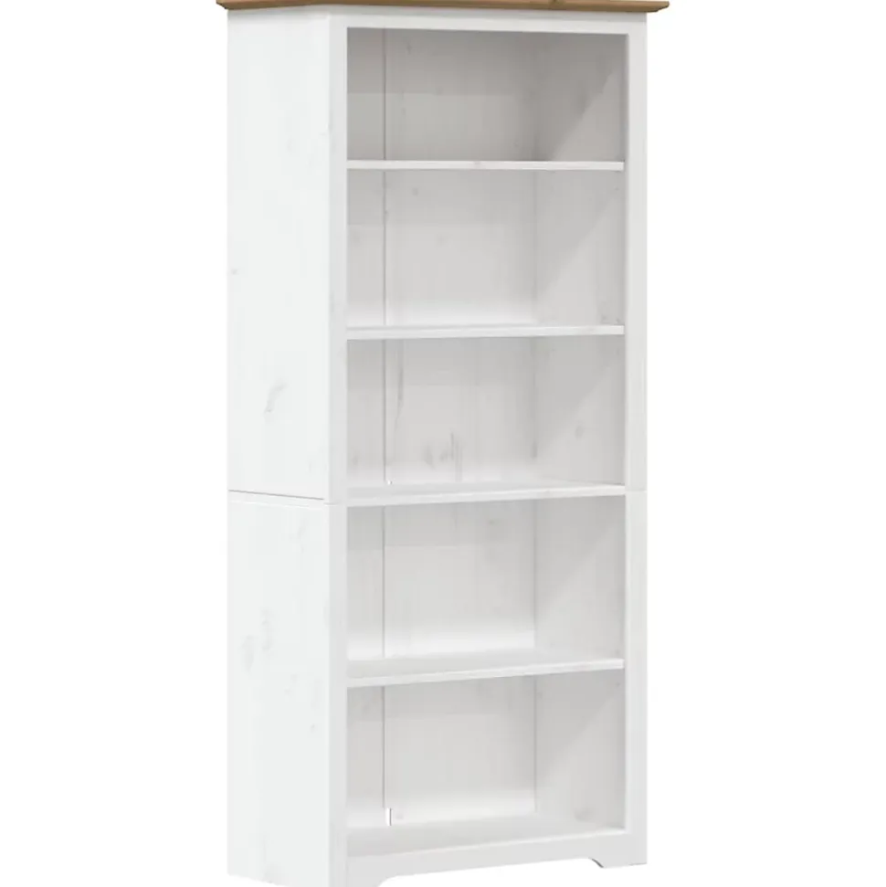 Bibliothèque BODO marron 82x40x173 cm bois pin massif 5 niveaux vidaXL