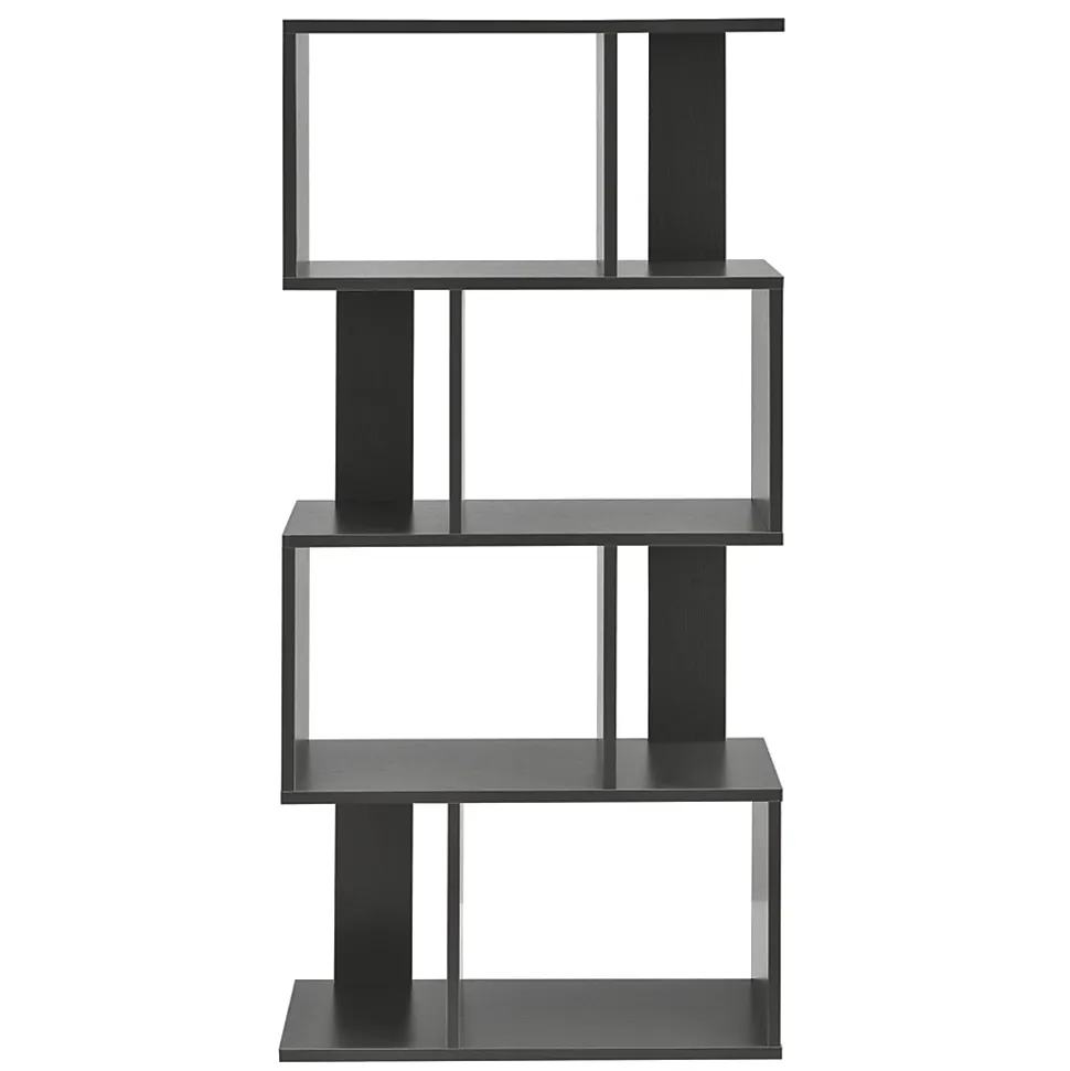 Bibliothèque Brattahlid 130 x 60 x 24 cm Gris foncé en.casa