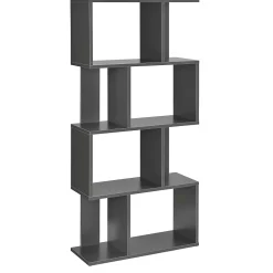 Bibliothèque Brattahlid 130 x 60 x 24 cm Gris foncé en.casa