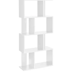 Bibliothèque Brattahlid 130 x 60 x 24 cm Blanc en.casa