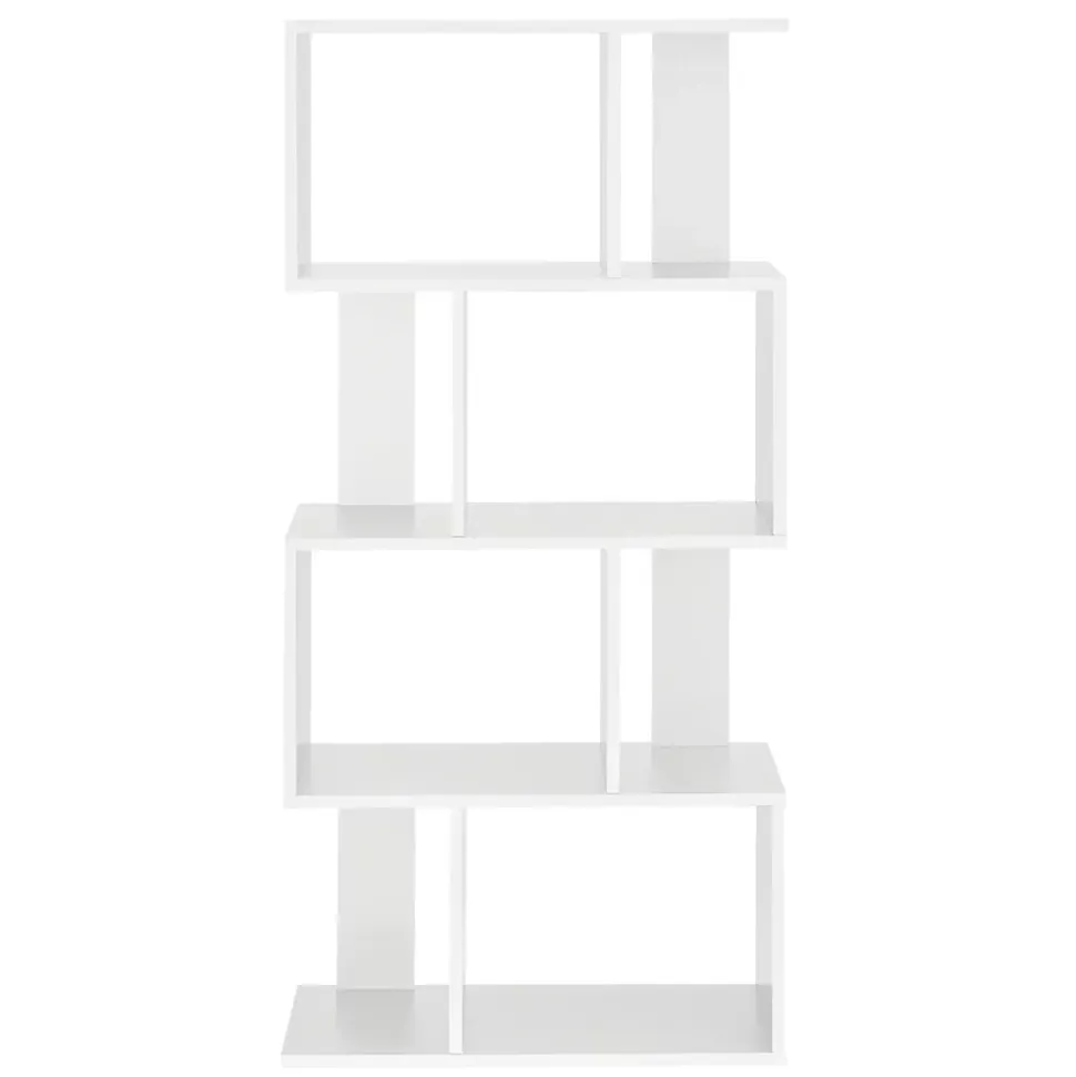 Bibliothèque Brattahlid 130 x 60 x 24 cm Blanc en.casa