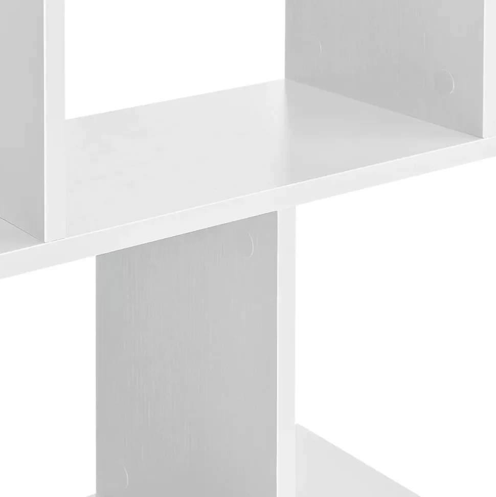 Bibliothèque Brattahlid 130 x 60 x 24 cm Blanc en.casa