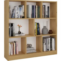 Bibliothèque, chêne Artisan, 100 x 104 x 24 cm
