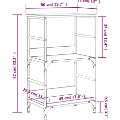 Bibliothèque chêne sonoma 50x33x82 cm bois d'ingénierie vidaXL