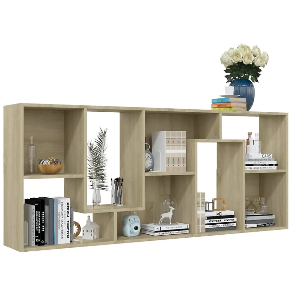 Bibliothèque Contemporaine en Aggloméré Chêne Sonoma VidaXL - 67x24x161 cm