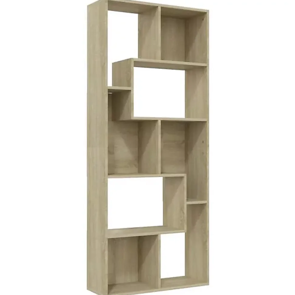 Bibliothèque Contemporaine en Aggloméré Chêne Sonoma VidaXL - 67x24x161 cm