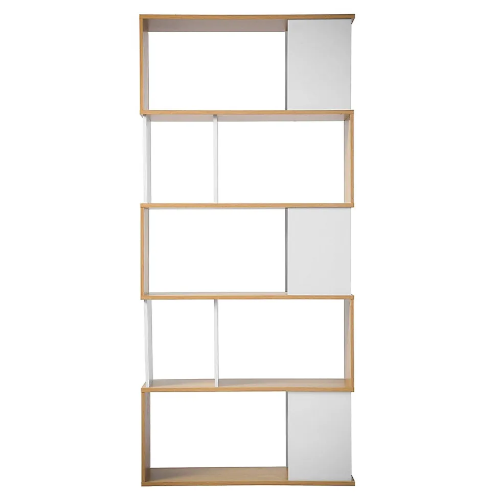 Bibliothèque Décor Blanc et Chêne - L80 x H173,5 cm