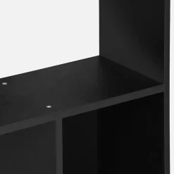 Bibliothèque design asymétrique Pieter 5 étagères. 10 compartiments de rangement. 83x23x173cm