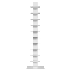 Bibliothèque Eksjö acier 150 x 39 x 39 cm blanc en.casa