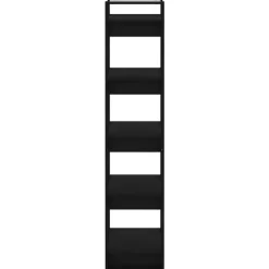 Bibliothèque en bois massif noir 60x35x160 cm - VidaXL