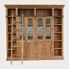 Bibliothèque en bois massif de teck recyclé 250 cm - Uniqka
