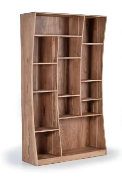 Bibliothèque en manguier marron 2 mètres