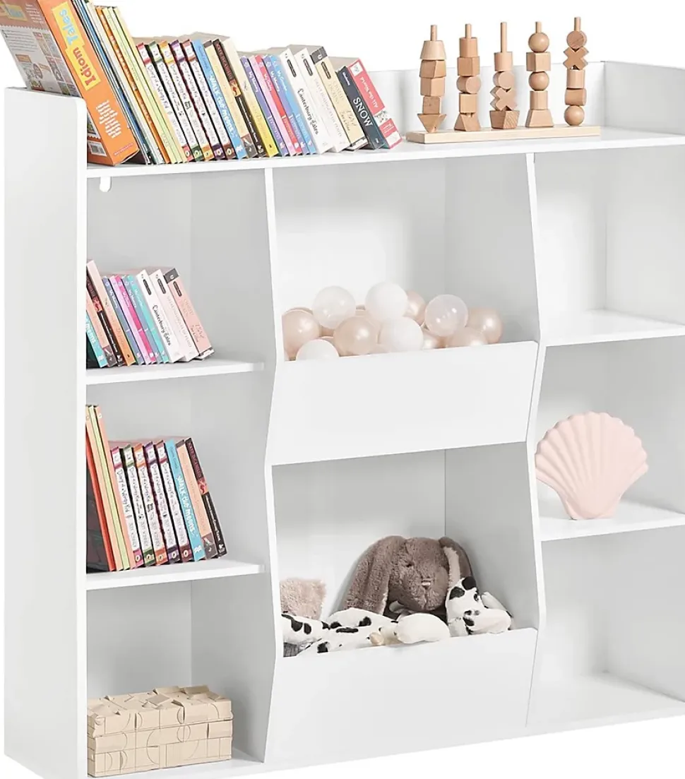 Bibliothèque Enfant 8 Compartiments 106x30x104 cm KMB55-W SoBuy
