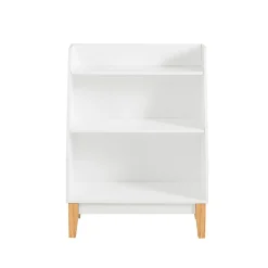 Bibliothèque Enfant 3 Étagères de Rangement pour Livres et Jouets avec Porte-revues Blanc 60x25x80 cm KMB47-W