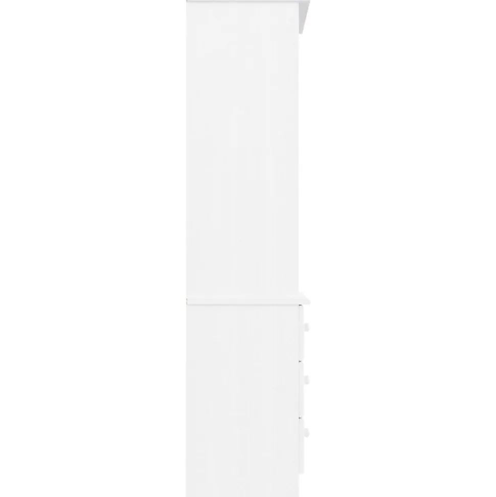 Bibliothèque et tiroirs ALTA blanc 60x35x142 cm bois massif pin vidaXL