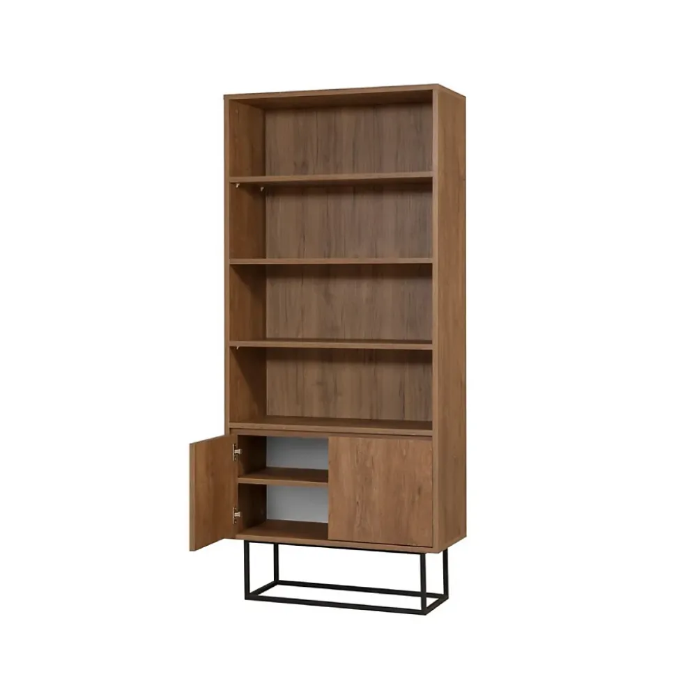 Bibliothèque industrielle bois et noir - BAILE