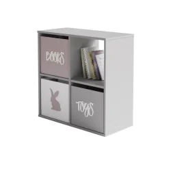Bibliothèque Loni 2x2 blanc, 80x80 cm