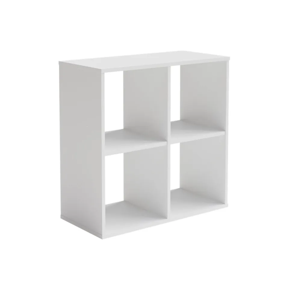 Bibliothèque Loni 2x2 blanc, 80x80 cm