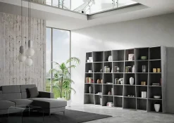 Bibliothèque moderne Trek avec 7 éléments en béton