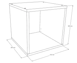 Bibliothèque modulaire MODUS blanc 1x1