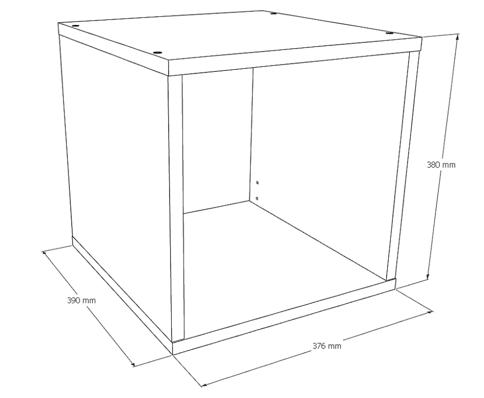 Bibliothèque modulaire MODUS blanc 1x1